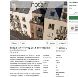 Karin aknngårds hus till salu
